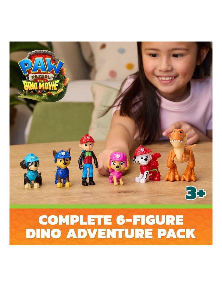 The Dino Movie, Dino Adventure Pack, Collect 6 Action Figures including Ryder, Rex, and Timmy the T-Rex
