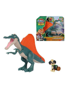 The Dino Movie, Rise & Roll Dino Set, Includes 7-Inch Spinosaurus Dinosaur Toy with Sounds & Rex Action Figure