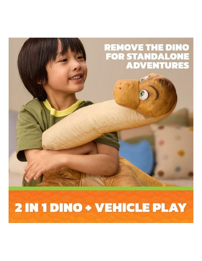 The Dino Movie, Megasaurus Dino Vehicle with 2.5 Ft Inflatable Dinosaur Toy and Rocky Action Figure