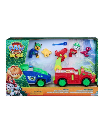 The Dino Movie, Dino Rescue Vehicle 2-Pack, 2 Exclusive Vehicles and 2 Exclusive Action Figures with Dinosaur Toys