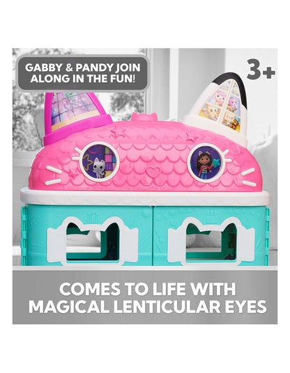 DreamWorks Gabby's Dollhouse Gabby's Meow-mazing Dollhouse,  2 Feet Tall with 15 Pieces - Featuring Lenticular Eyes and Figures
