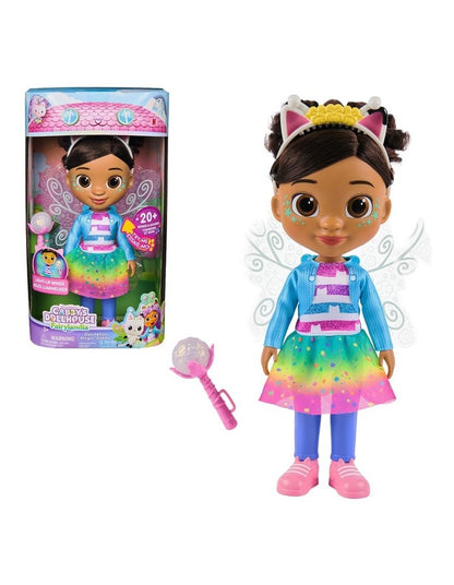 DreamWorks Gabby's Dollhouse Fairylandia Dandelion Magic Gabby Doll with Light-Up Wings, 13-Inch Doll with 20+ Sounds and Songs