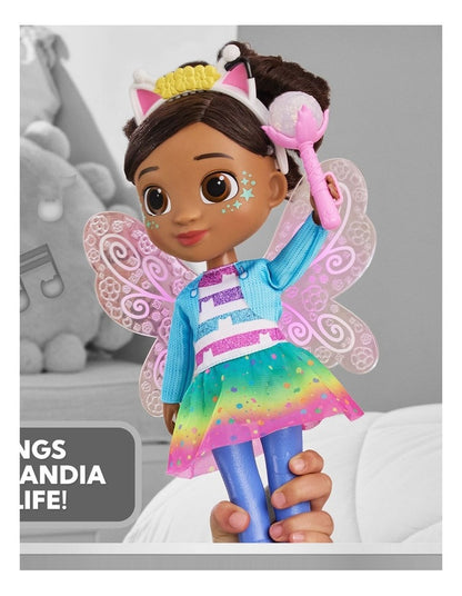 DreamWorks Gabby's Dollhouse Fairylandia Dandelion Magic Gabby Doll with Light-Up Wings, 13-Inch Doll with 20+ Sounds and Songs