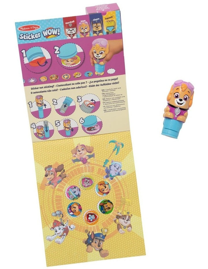 Melissa & Doug Sticker WOW! 24-Page Activity Pad and Stamper, 300 Stickers, Arts and Crafts Toy Collectible Character