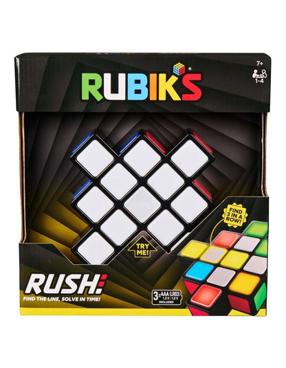 Rubiks Cube, Rubik's Rush Light-Up Electronic Game, 1-4 Players, Interactive Brain Teaser Speed Game for Solo or Multiplayer