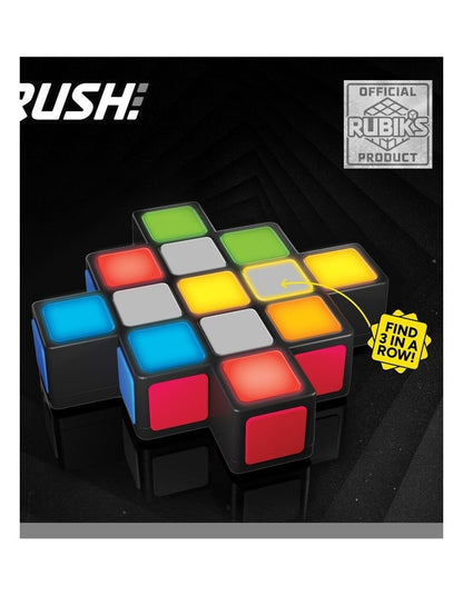 Rubiks Cube, Rubik's Rush Light-Up Electronic Game, 1-4 Players, Interactive Brain Teaser Speed Game for Solo or Multiplayer