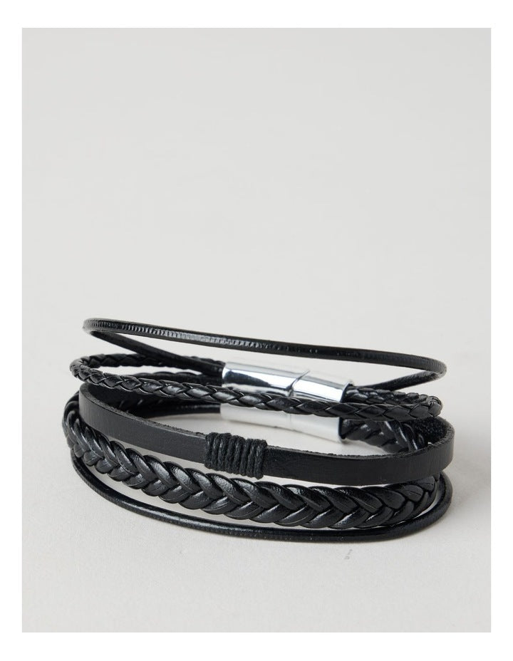 REVERSIBLE BELT & BRACELETTE GIFT SET BLACK