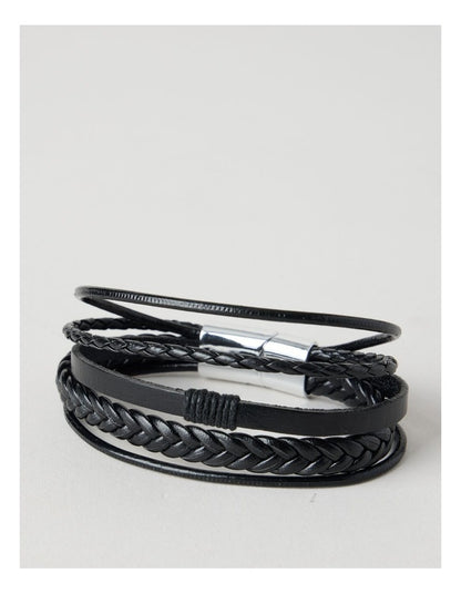 REVERSIBLE BELT & BRACELETTE GIFT SET BLACK