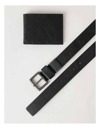 BELT & WALLET GIFT SET BLACK
