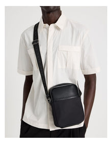Nylon Cross Body Bag in Black