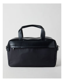 Nylon Overnighter Bag in Black
