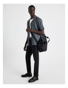 Nylon Overnighter Bag in Black