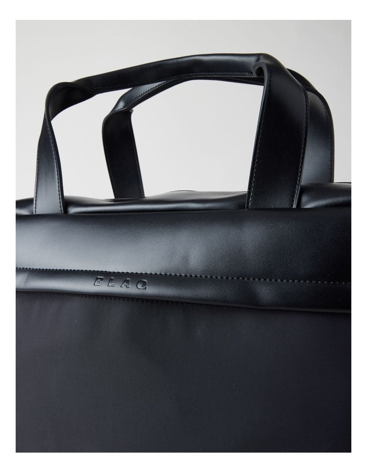 Nylon Overnighter Bag in Black