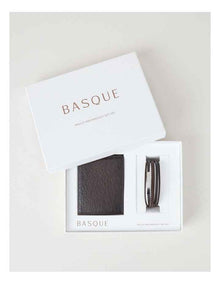 WALLET AND BRACELET GIFT SET  BROWN