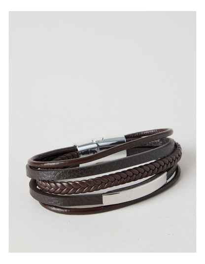 WALLET AND BRACELET GIFT SET  BROWN