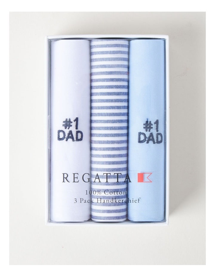 3pk Hankies #1 Dad in Multi