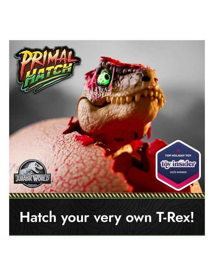Jurassic World Primal Hatch Interactive Toy Dinosaur & Egg, Hatch & Train your own Baby Dino with 100+ Sounds & Reactions