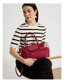 Beaumaris Satchel Bag in Red
