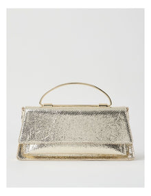 Beckett Snake Clutch Bag in Gold