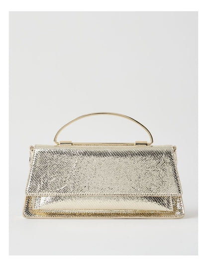 Beckett Snake Clutch Bag in Gold