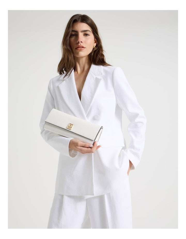 Bowie Clutch Bag in White