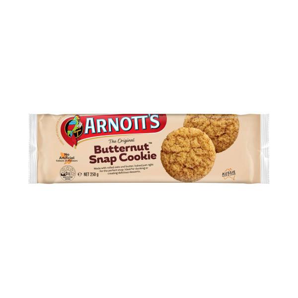 ARNOTT'S BUTTERNUT SNAP COOKIE BISCUITS 250G