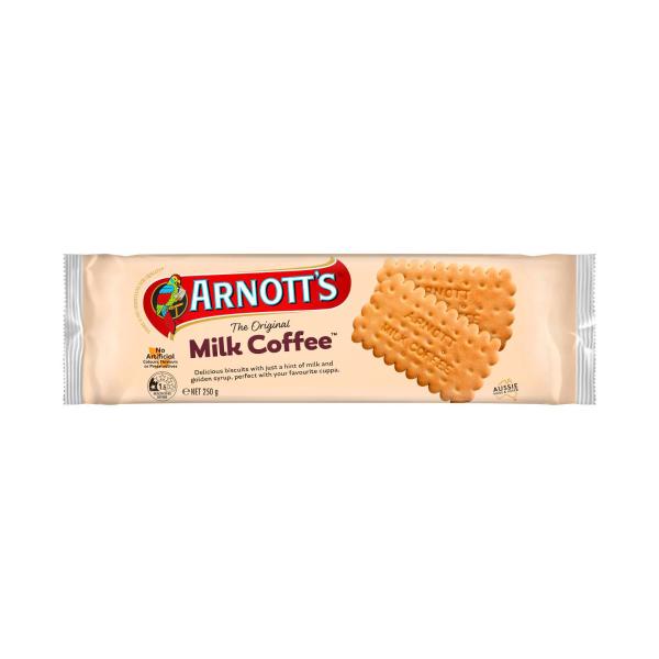 ARNOTTS PLAIN BISCUITS:MILK COFFEE:.:250 GRAM