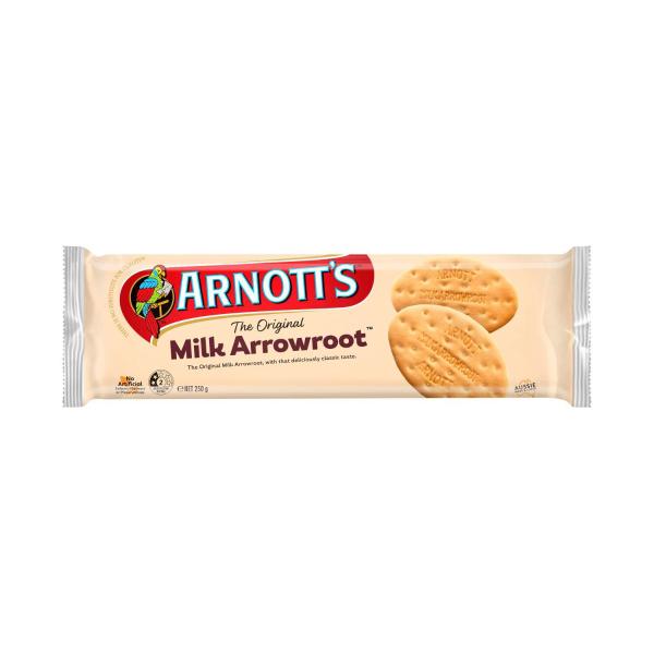 ARNOTTS PLAIN BISCUITS:MILK ARROWROOT:.:250 GRAM