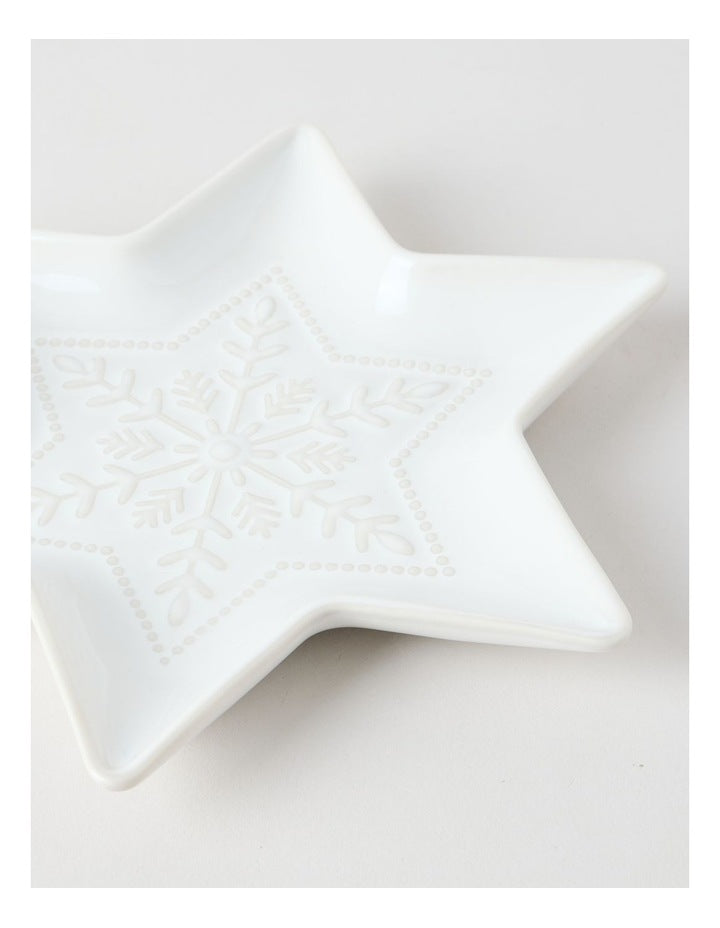 Heirloom Woodland Star Plate 21cm in Cream