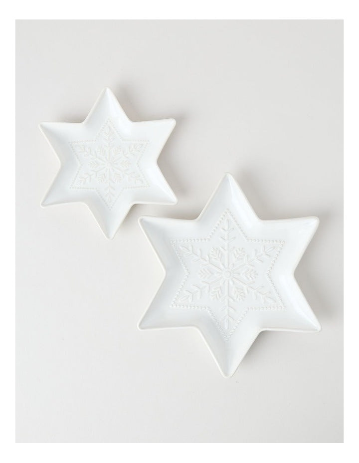 Heirloom Woodland Star Plate 21cm in Cream