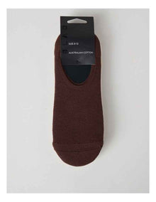 3 Pack Australian Cotton No Show Socks in Browns