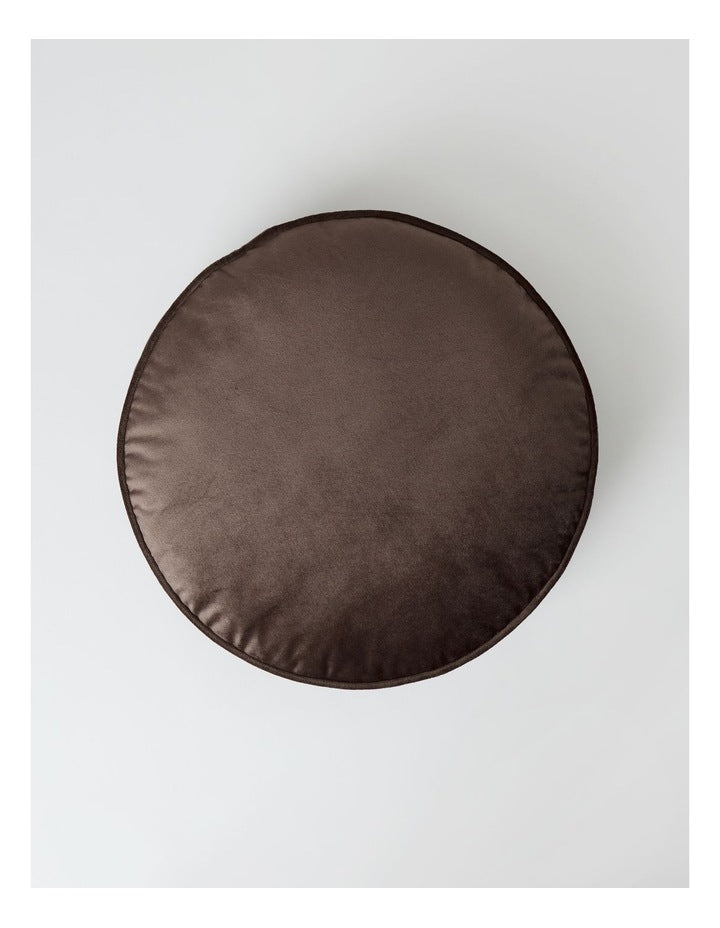 Riley Velvet Cushion in Chocolate