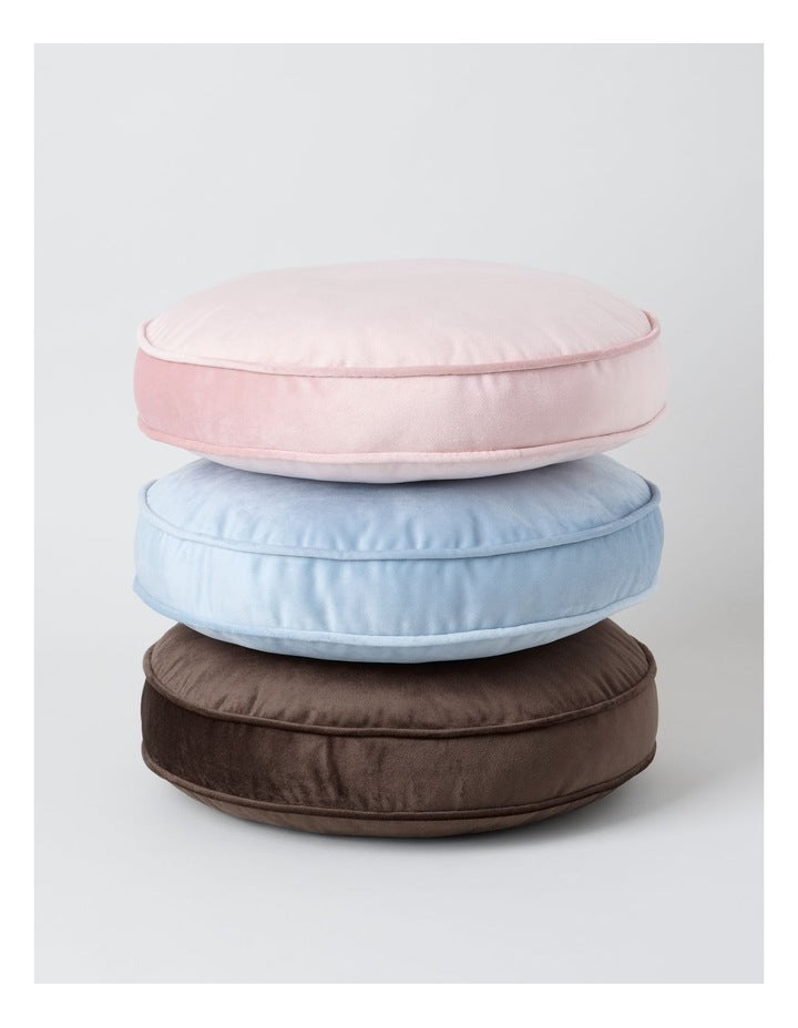Riley Velvet Cushion in Chocolate