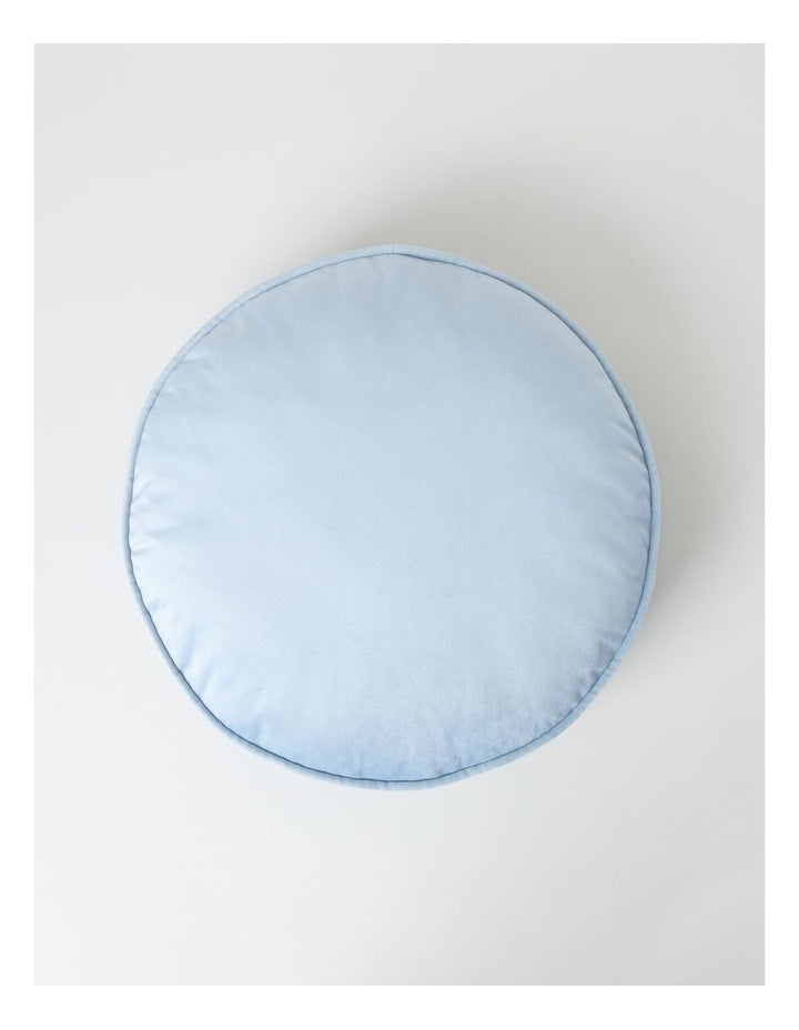 Riley Velvet Cushion in Blue