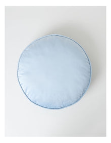 Riley Velvet Cushion in Blue
