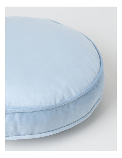Riley Velvet Cushion in Blue