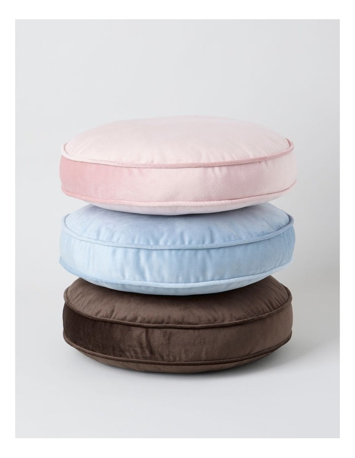 Riley Velvet Cushion in Blue