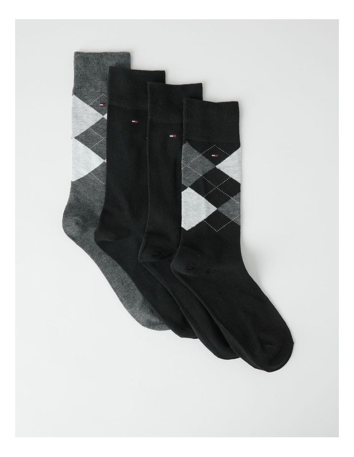 4-Pack Argyle Dress Crew Socks