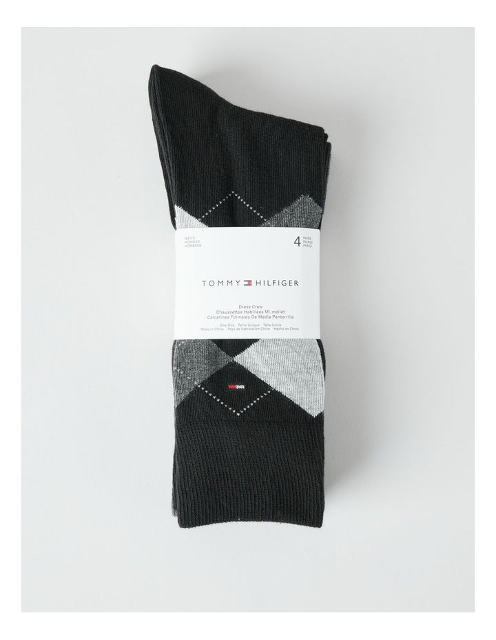 4-Pack Argyle Dress Crew Socks