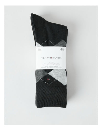 4-Pack Argyle Dress Crew Socks