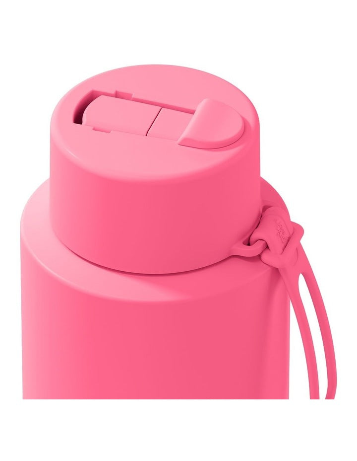 Stainless Steel Reusable Bottle with Flip Straw Lid 34oz in Bubblegum