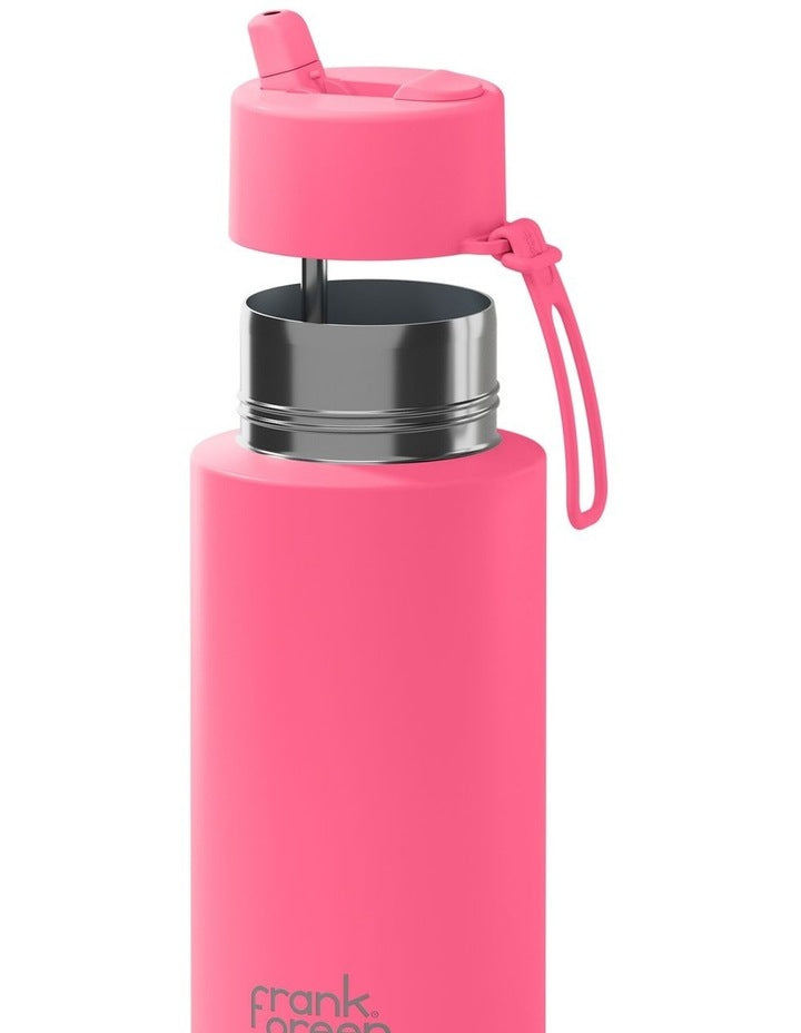 Stainless Steel Reusable Bottle with Flip Straw Lid 34oz in Bubblegum