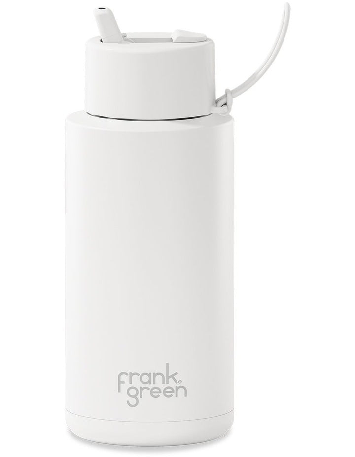 Stainless Steel Reusable Bottle with Flip Straw Lid 34oz/1L in Cloud