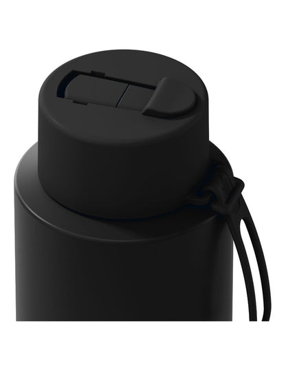 Stainless Steel Reusable Bottle with Flip Straw Lid 34oz/1L in Midnight