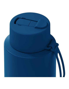 34oz/1L Stainless Steel Reusable Bottle Deep Ocean with Flip Straw Lid