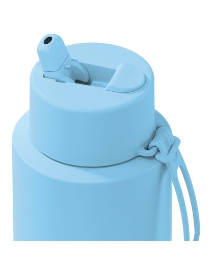 34oz/1L Stainless Steel Reusable Bottle Sky Blue with Flip Straw Lid