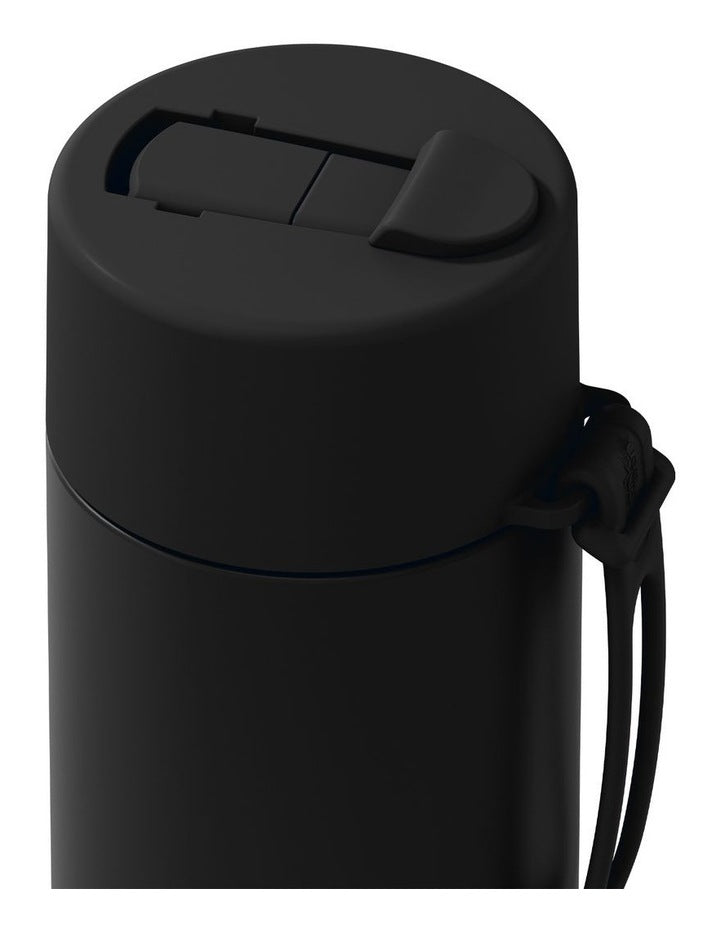 20oz/595ml Stainless Steel Reusable Bottle Midnight with Flip Straw Lid
