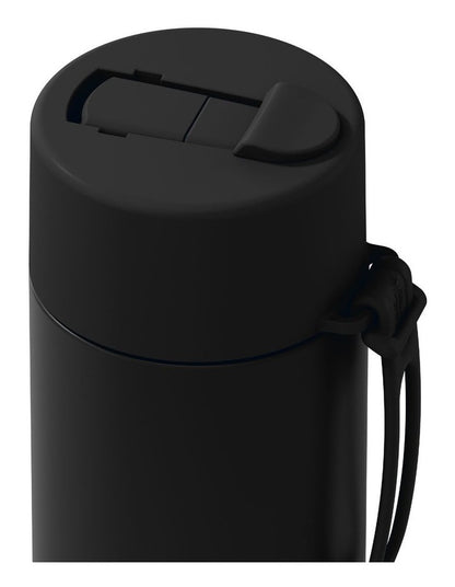 20oz/595ml Stainless Steel Reusable Bottle Midnight with Flip Straw Lid