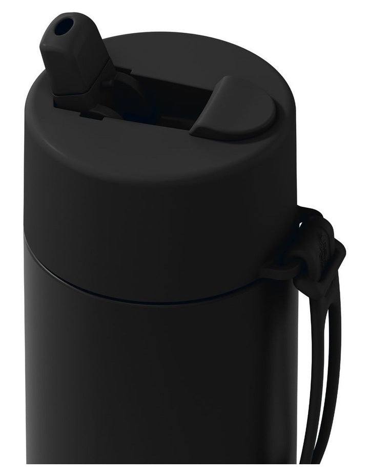 20oz/595ml Stainless Steel Reusable Bottle Midnight with Flip Straw Lid