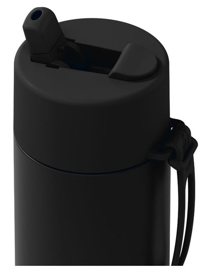 20oz/595ml Stainless Steel Reusable Bottle Midnight with Flip Straw Lid